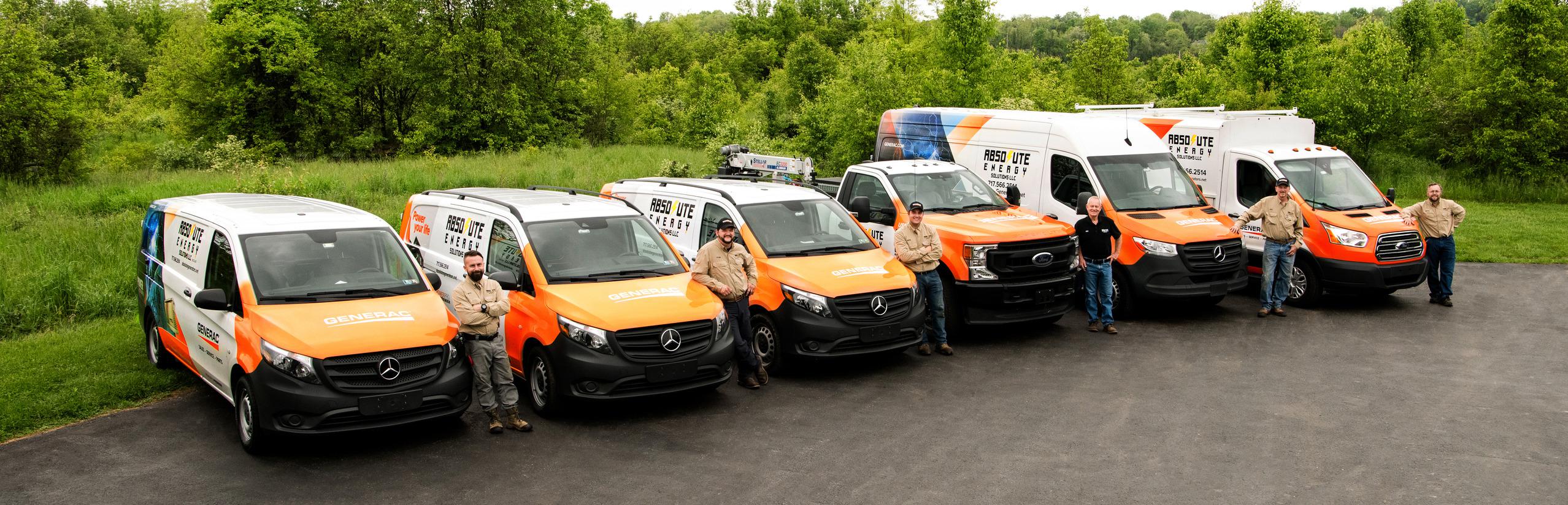 Generac technician servicing a home standby generator